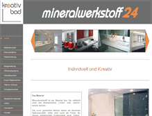 Tablet Screenshot of mineralwerkstoff24.de